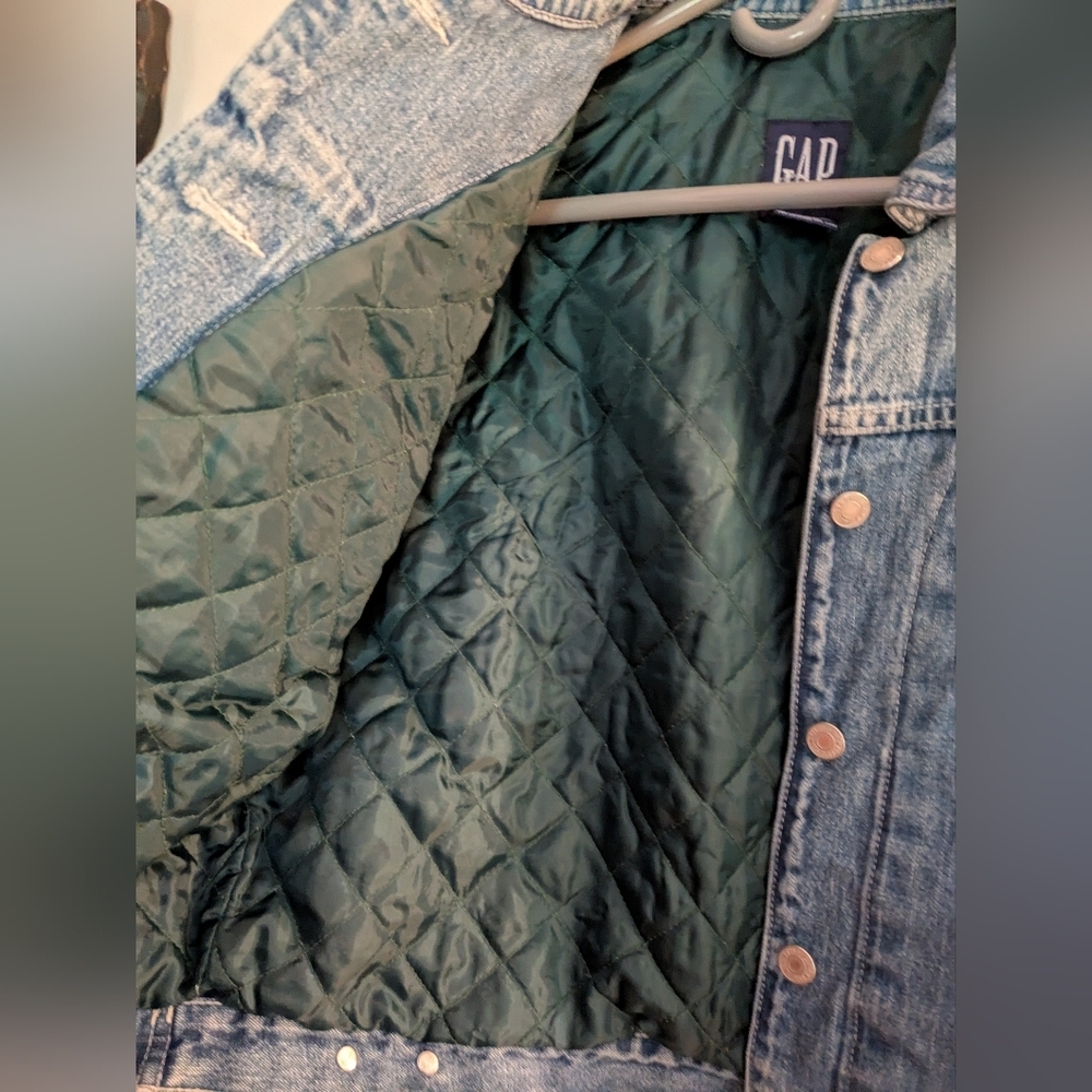 Gap Vintage Womens' Denim Quilt Lined Jean Jacket Medium - Picture 2 of 4